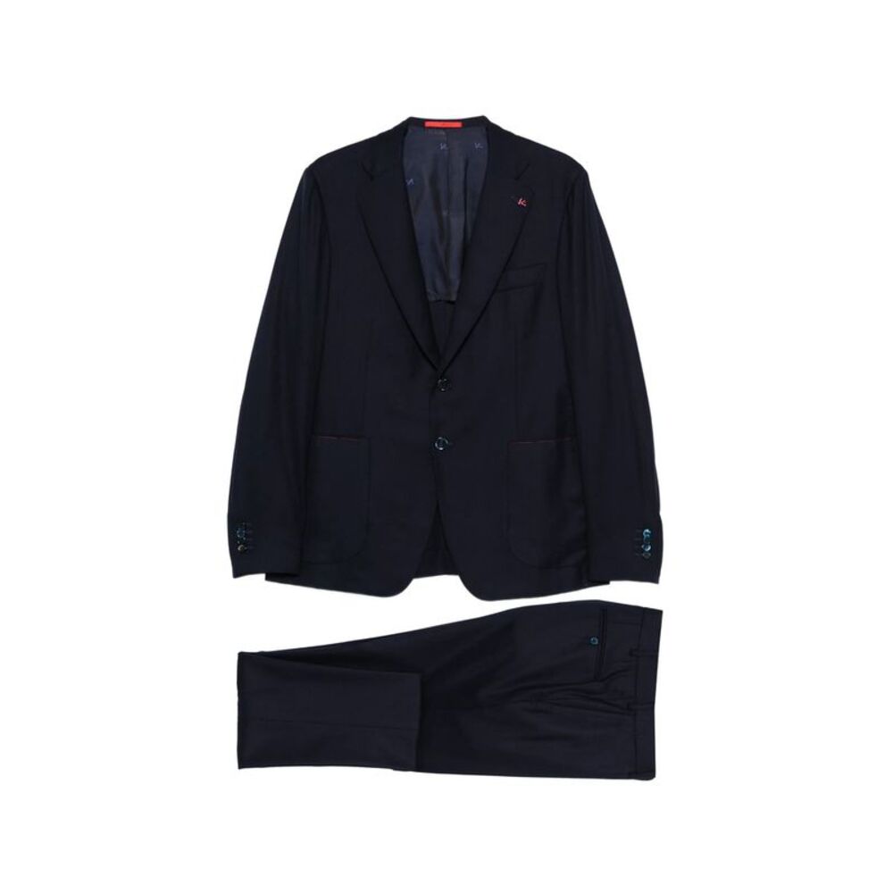 Isaia Blue Suits - Single Breasted Suits Men